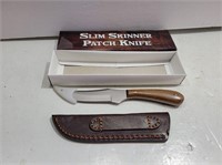 Slim Skinner Patch Fixed Blade Knife with Sheath