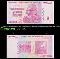 2007-2008 Zimbabwe (ZWR 3rd Dollar) 500 Million Do
