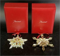 Baccarat Snowflake Ornaments in Original Boxes