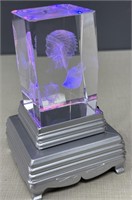 Crystal Glass Cube Multi Color Light