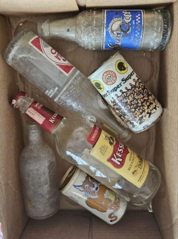 box of bottles & cans