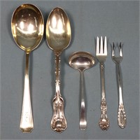 5pc. Sterling Silver Flatware, 5.4 TO