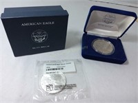 (2) American Eagle Silver Dollars
