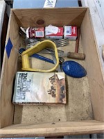 Wood Drawer w/Flatware & Advertising Tins