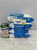 Equate flushable wipes 4 packs 48 wipes in each
