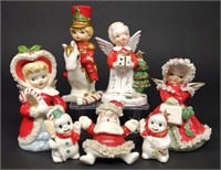 (8) Vintage Japan Porcelain Christmas Figurines