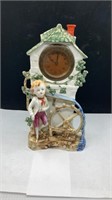 Vintage Porcelain German Mantle Clock * Untested *