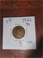 VF 1926 D wheat penny