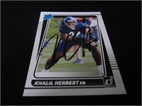 2021 DONRUSS KHALIL HERBERT AUTOGRAPH RC