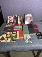 Quantity of books including Clinton Churchill