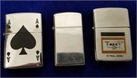 (3) Collectible Zippo Lighters