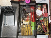 Tool Box w/Assorted Drill Bits
