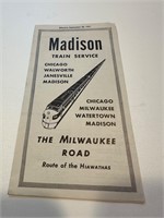 Milwaukee road Madison timetable 1951