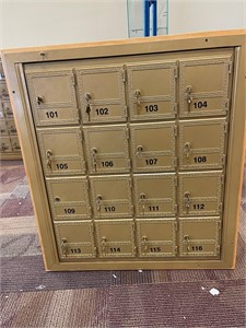 MAILBOXES GROUP OF 16 LG BOXES