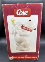 Coca Cola Polar Bear Family Star Cookie Jar