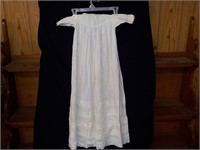 Antique child's Christening dress stains