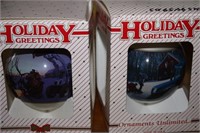 2 Collectable "New Holland" Christmas Tree