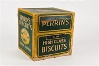 VINTAGE PERRIN'S BISCUITS CARDBOARD BOX