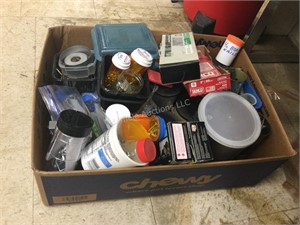 Box of assorted screws and nails