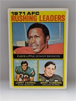 1972 Topps AFC Rushing Ldrs Little/Csonka/Hubbard