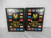 2- IMPERIAL POSTAGE STAMP ALBUMS- 1 HAS STAMPS