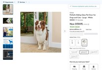 B7816  PetSafe Sliding Glass Pet Door - Large