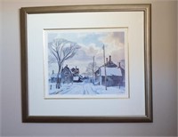"BY" A.J. Casson Winter in the Village1938 Art