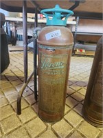 Vintage Pyrene Brass Fire Extinguisher