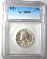 1963 Quarter ICG MS66+ LISTS $120