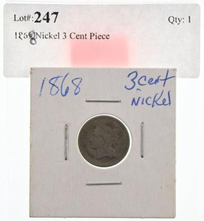 1868 Nickel 3 Cent Piece