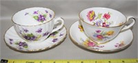 (2) China Cup & Saucers Sets: Embassy Ware & Royal