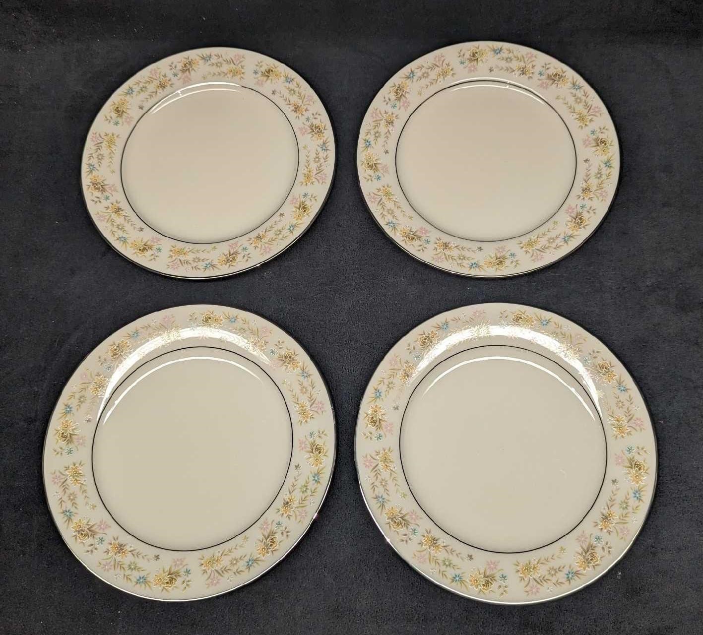 4 Retired Noritake Blossom Time Salad Plates C