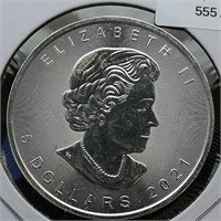 2021 Canada $5 Silver Maple Leaf 1 t oz.