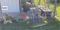 Outdoor Christmas decorations, Mickey and Minnie