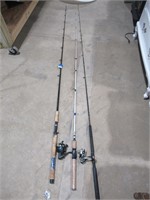 3 fishing poles