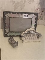 STAINED GLASS PICTURE FRAME, RING HOLDER MINI