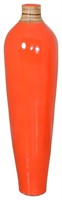 Extra Large Glossy Orange Small Lip Vase