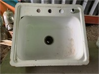 White Single Sink