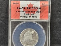 ONE COIN Canada Silver Bald Eagle 3$ Coin