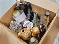 Box full of Antique  & Vintage Bottles ++