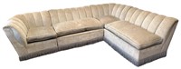 Scalloped Art Deco Sectional Sofa