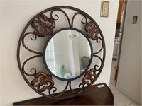 Ornate Metal Framed Mirror - Matches Lot 188