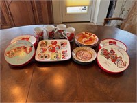 Group of Valentines Day Plates & Dishes