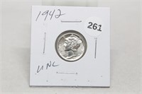 1942UNC Mercury Dimes