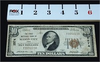 1929 First Nat'l Bank of Mason City IA $10.00 Note