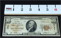 1929 First Nat'l Bank Nora Springs IA  $10.00 Note