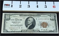 31929 Federal Reserve Minneapolis $10.00 Note