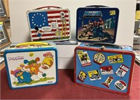 4 vintage Lunch boxes