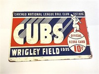 Chicago Cubs Wrigley Field Metal Sign