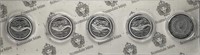 2021 Lot of 5: Silver 1oz Humpback Whale